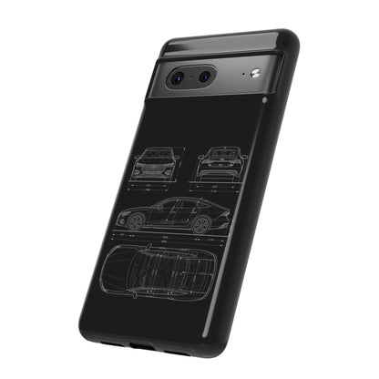 "Car Blueprint RS7" Premium Quality Phone Case