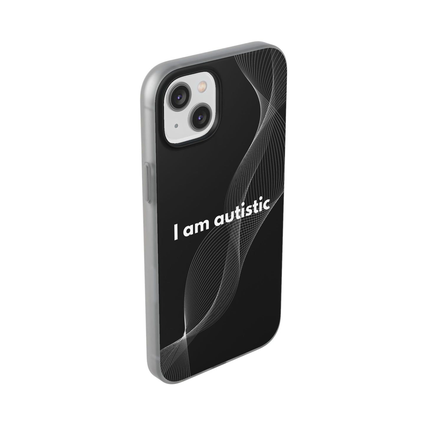 "I am autistic -black version" High Quality Phone Case