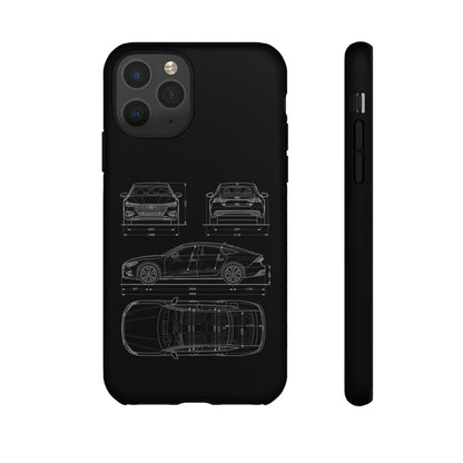 "Car Blueprint RS7" Premium Quality Phone Case