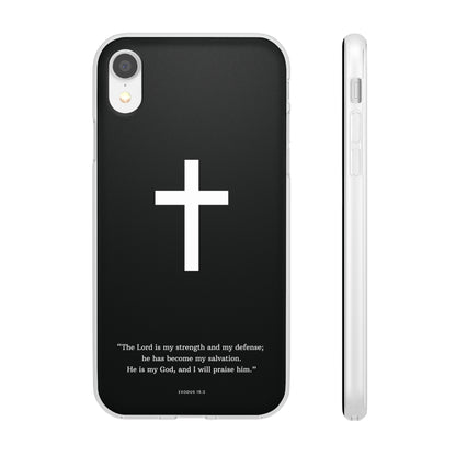 "Exodus 15:2 black edition" High Quality Phone Case