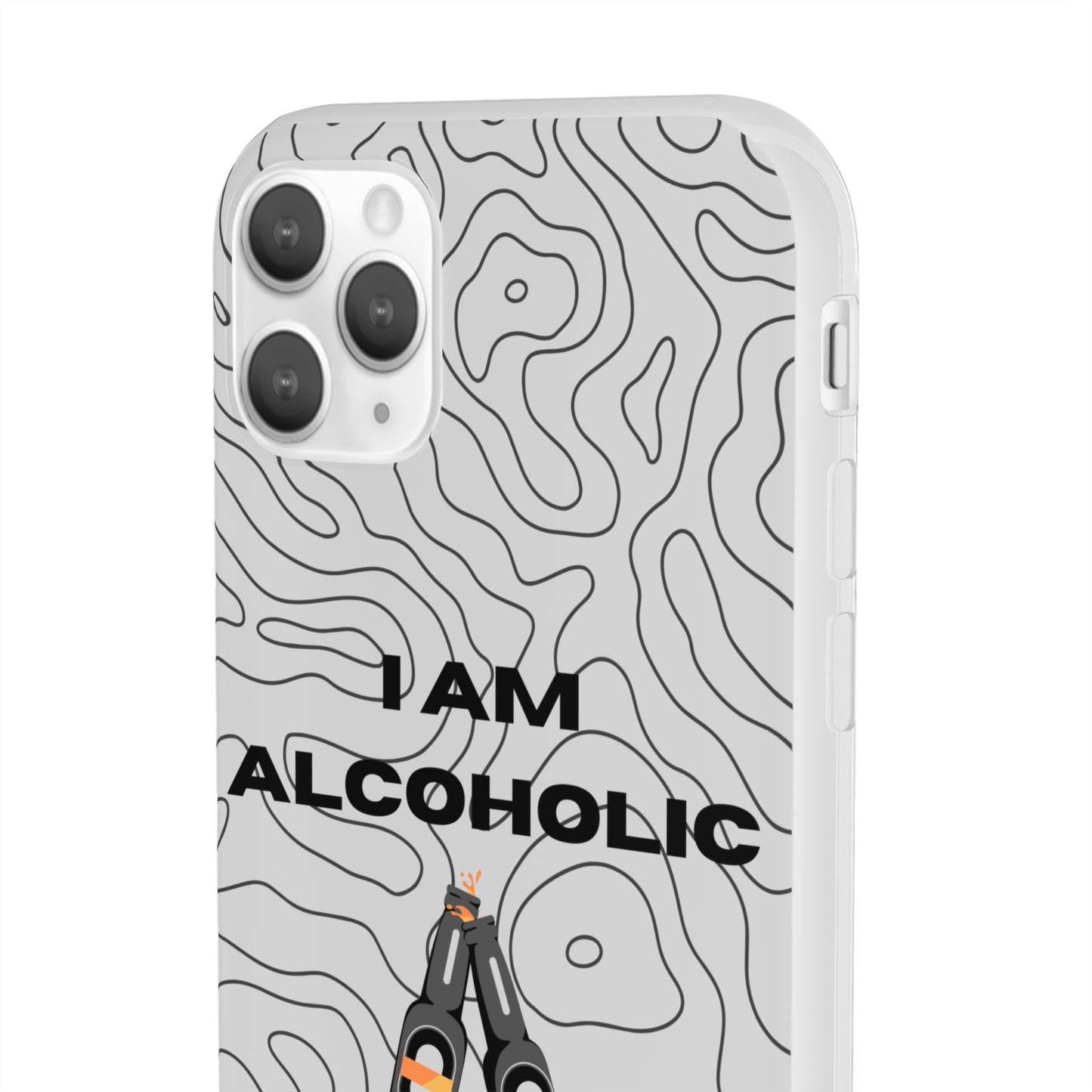 "I am alcoholic" High Quality Phone Case