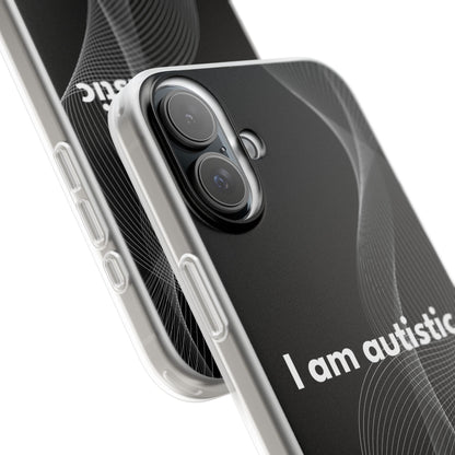 "I am autistic -black version" High Quality Phone Case