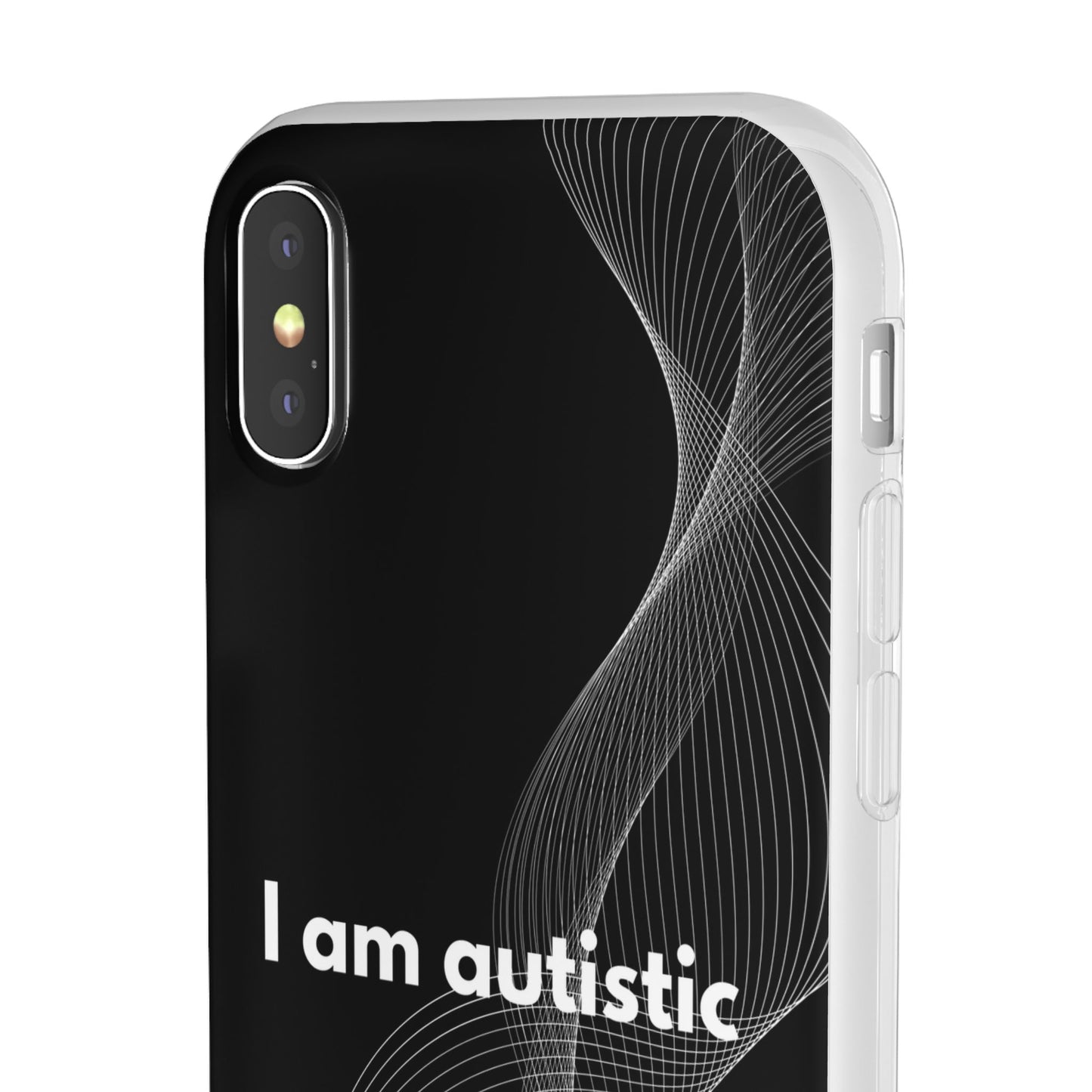 "I am autistic -black version" High Quality Phone Case