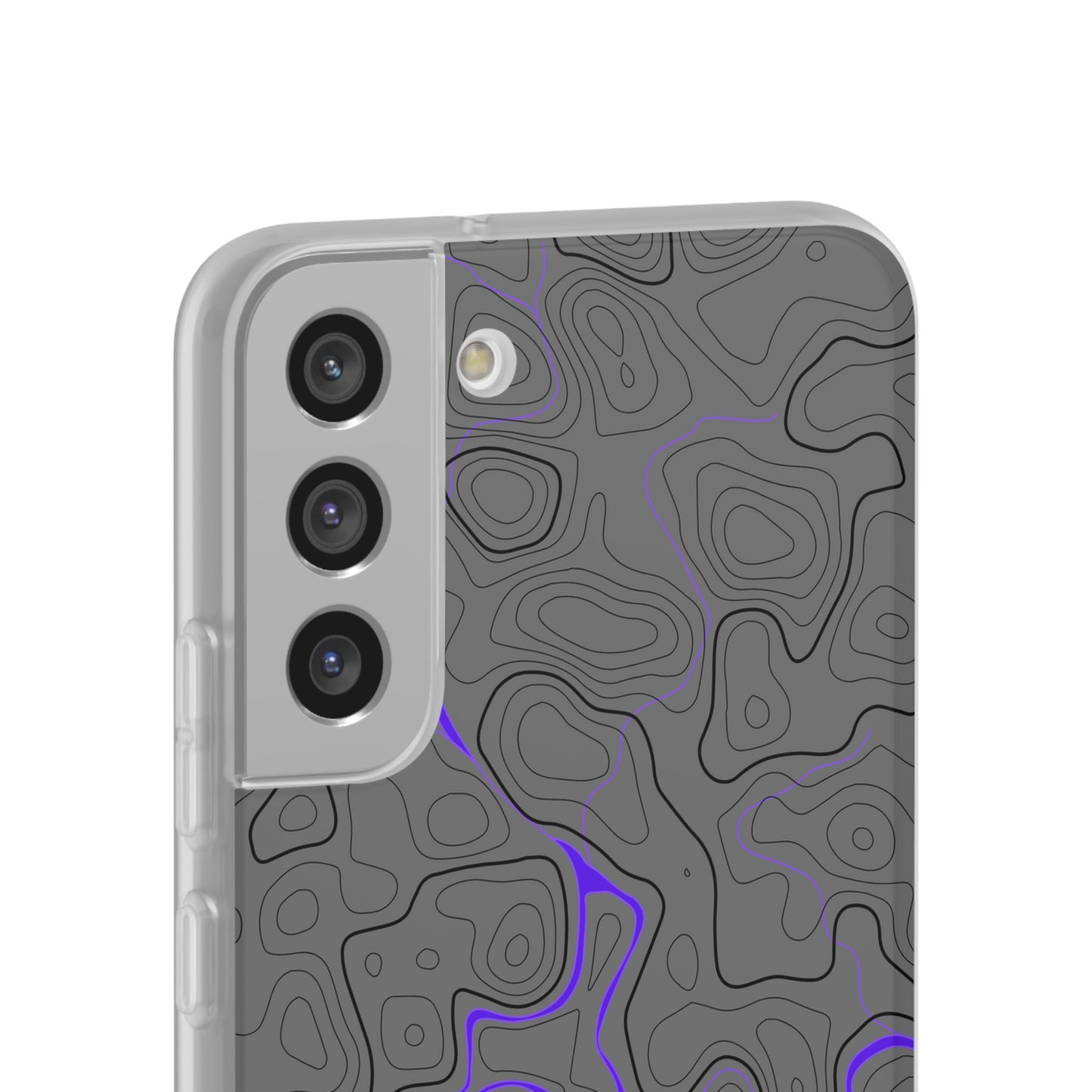 "Black Purple Topography" High Quality Phone Case