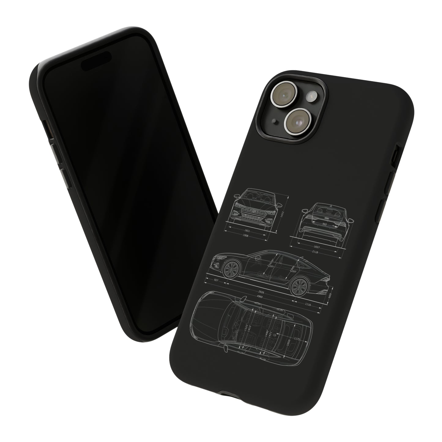 "Car Blueprint RS7" Premium Quality Phone Case