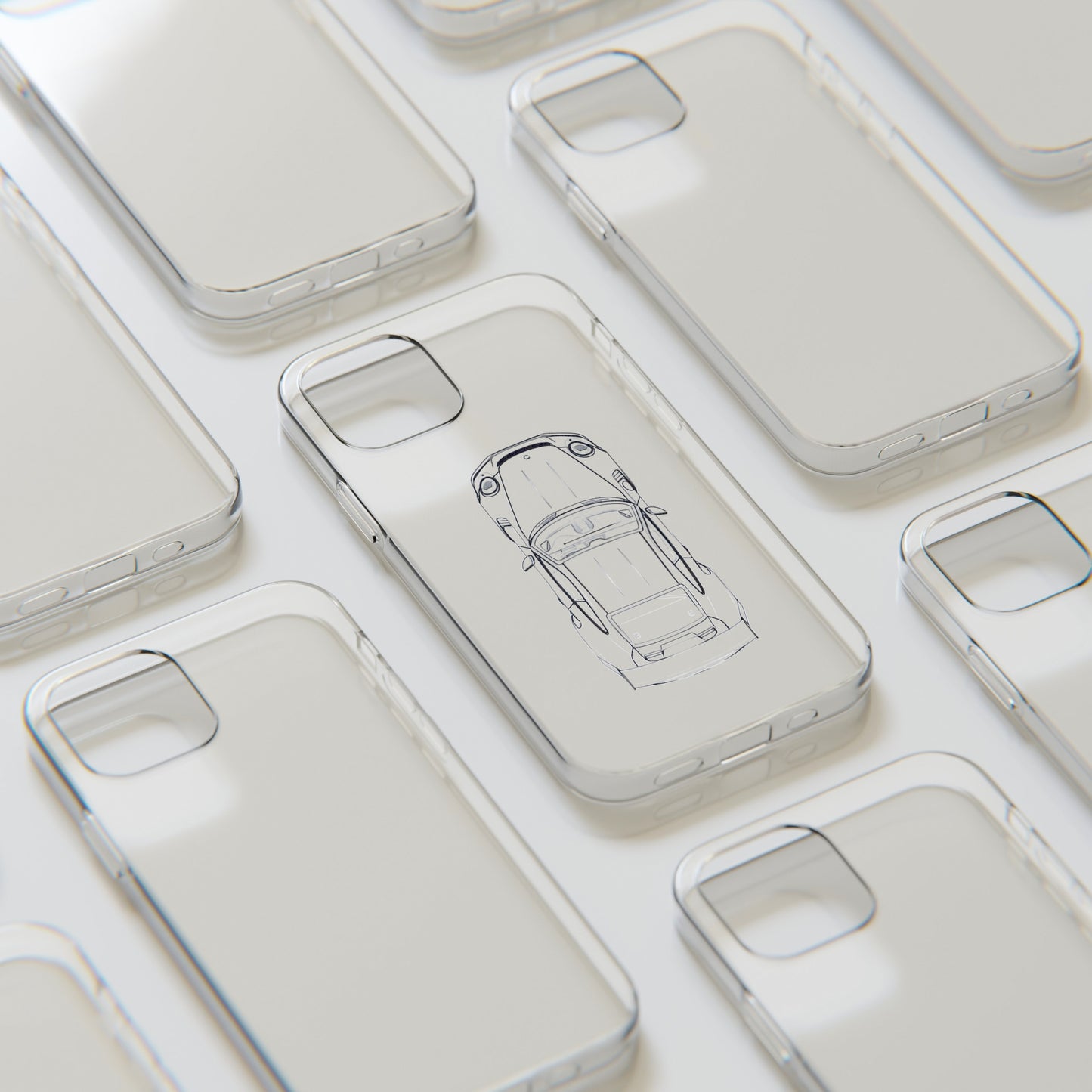 "Car Blueprint" High Quality Phone Case