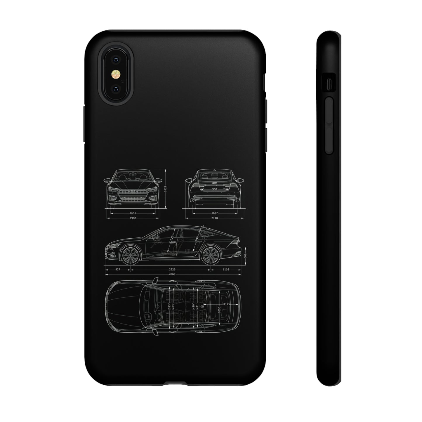 "Car Blueprint RS7" Premium Quality Phone Case