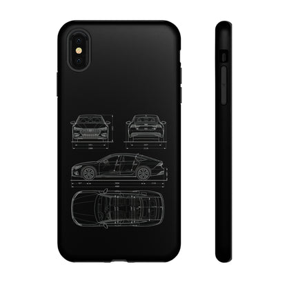 "Car Blueprint RS7" Premium Quality Phone Case