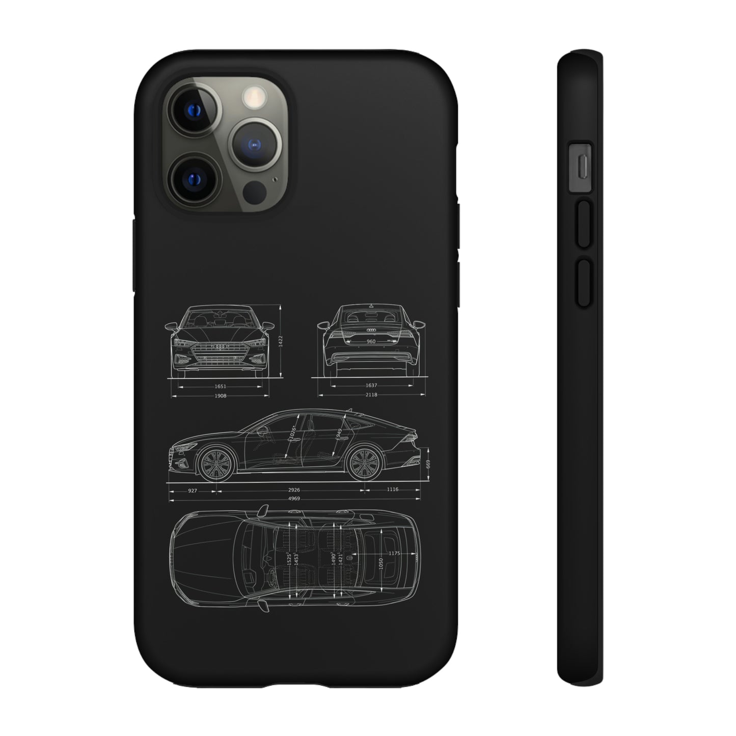 "Car Blueprint RS7" Premium Quality Phone Case