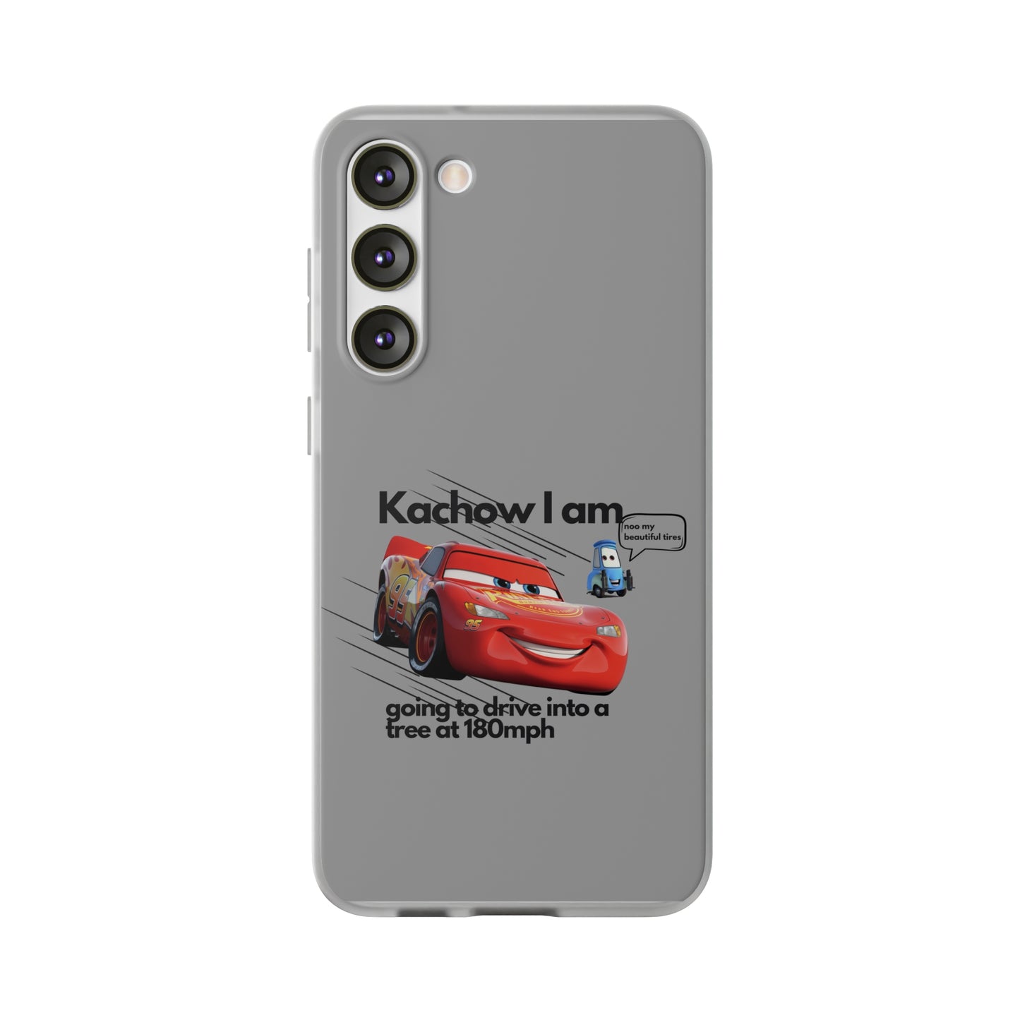 "Kachow into a tree" High Quality Phone Case