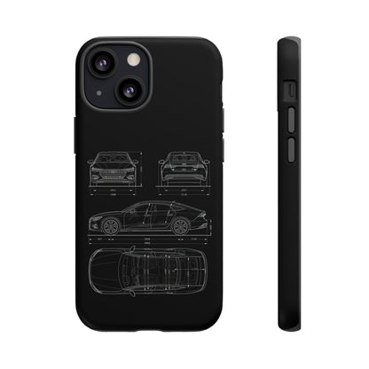 "Car Blueprint RS7" Premium Quality Phone Case