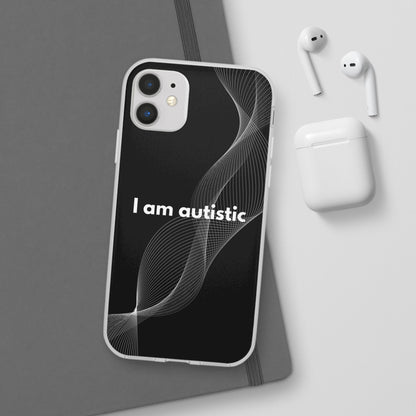 "I am autistic -black version" High Quality Phone Case