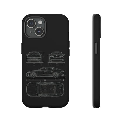 "Car Blueprint RS7" Premium Quality Phone Case