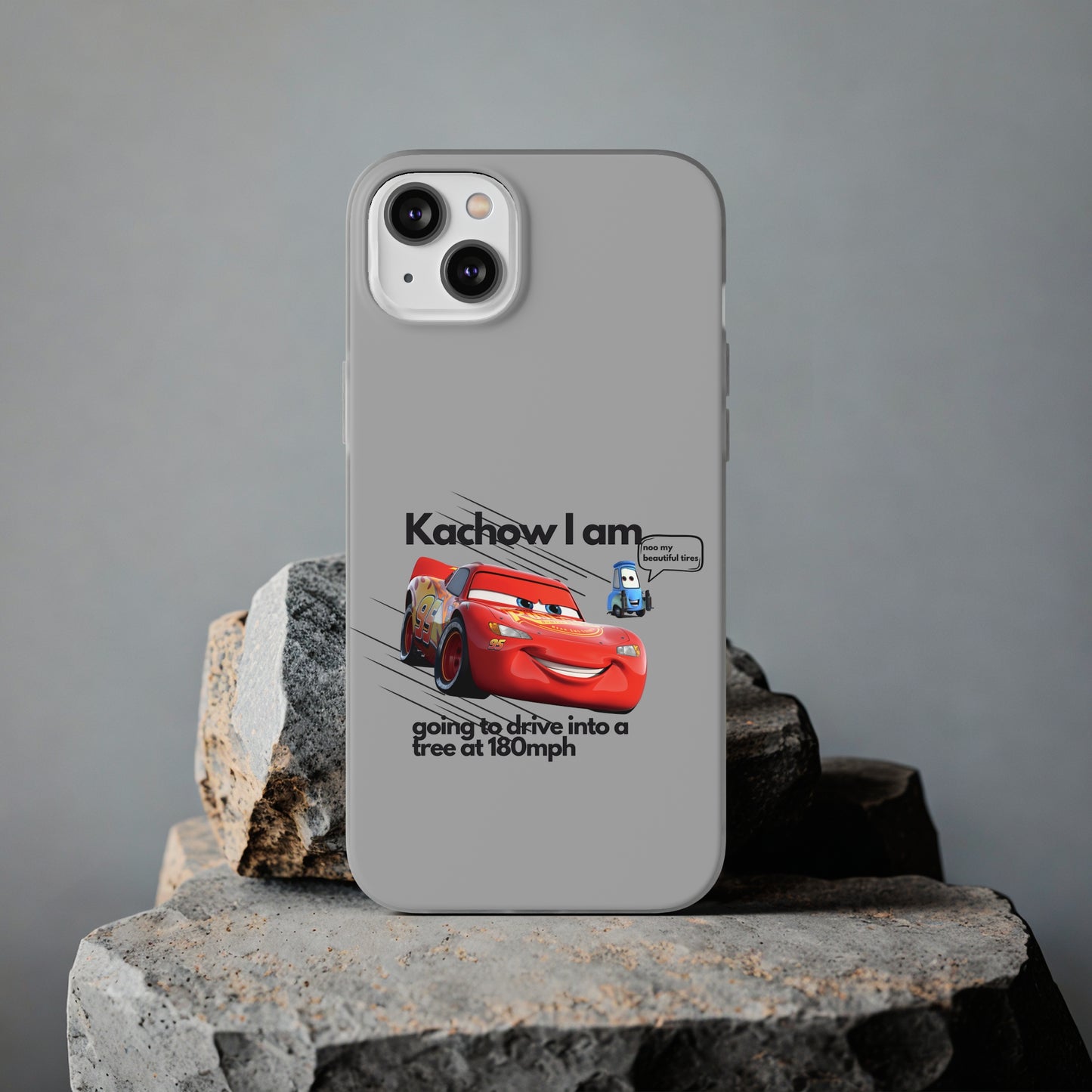 "Kachow into a tree" High Quality Phone Case