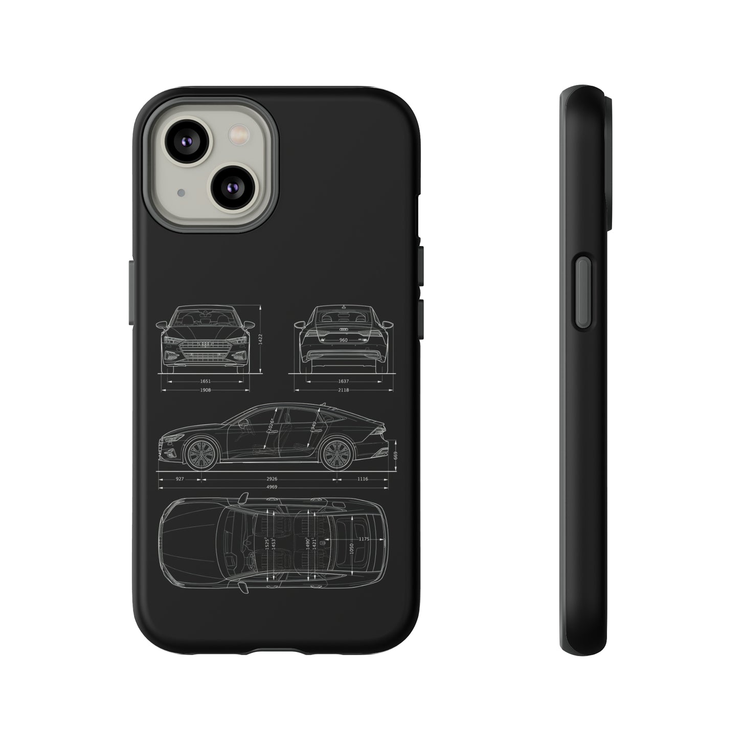 "Car Blueprint RS7" Premium Quality Phone Case