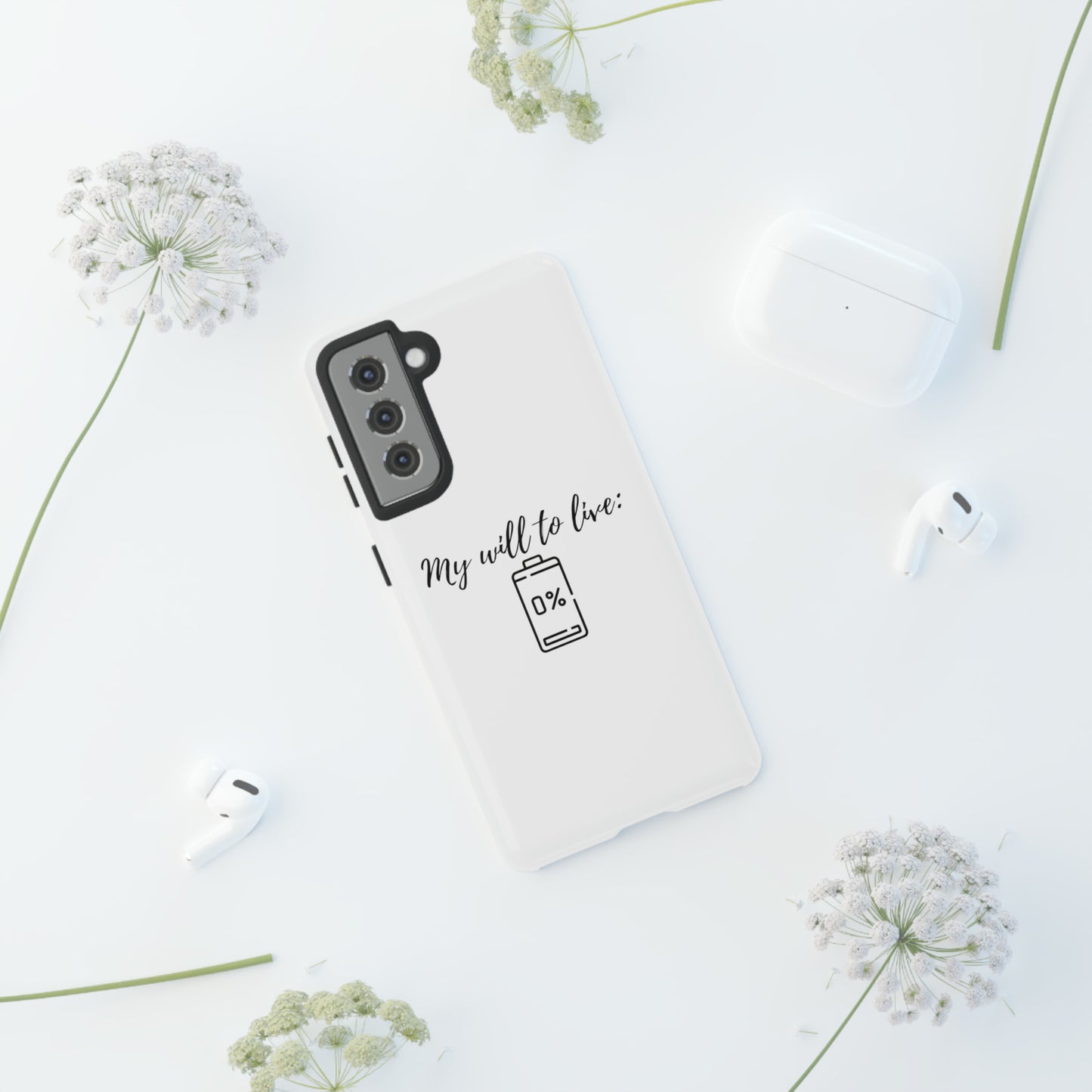 "My will to live: 0%" Premium Quality Phone Case