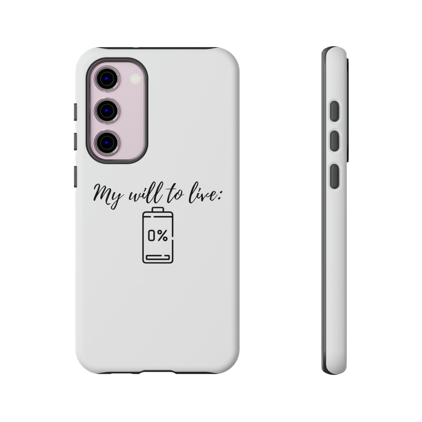 "My will to live: 0%" Premium Quality Phone Case