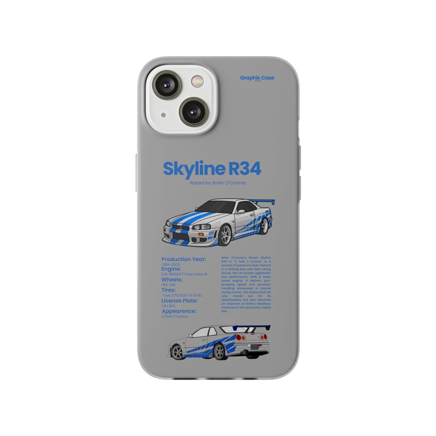 "Skyline R34" High Quality Phone Cases