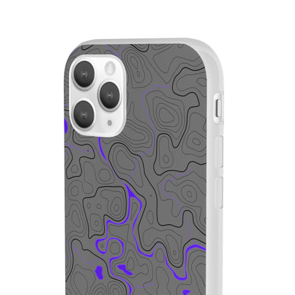 "Black Purple Topography" High Quality Phone Case