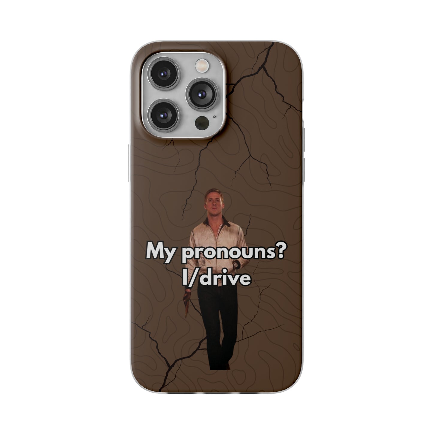 "My pronouns? I/drive" High Quality Phone Case