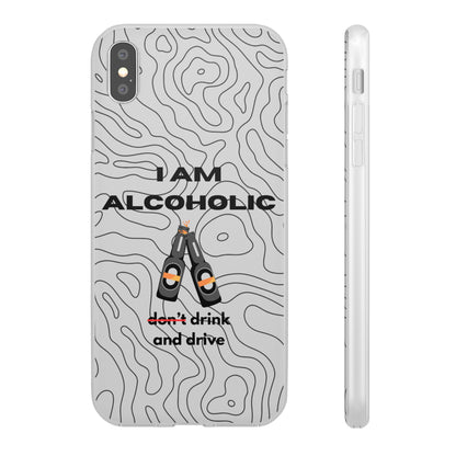 "I am alcoholic" High Quality Phone Case