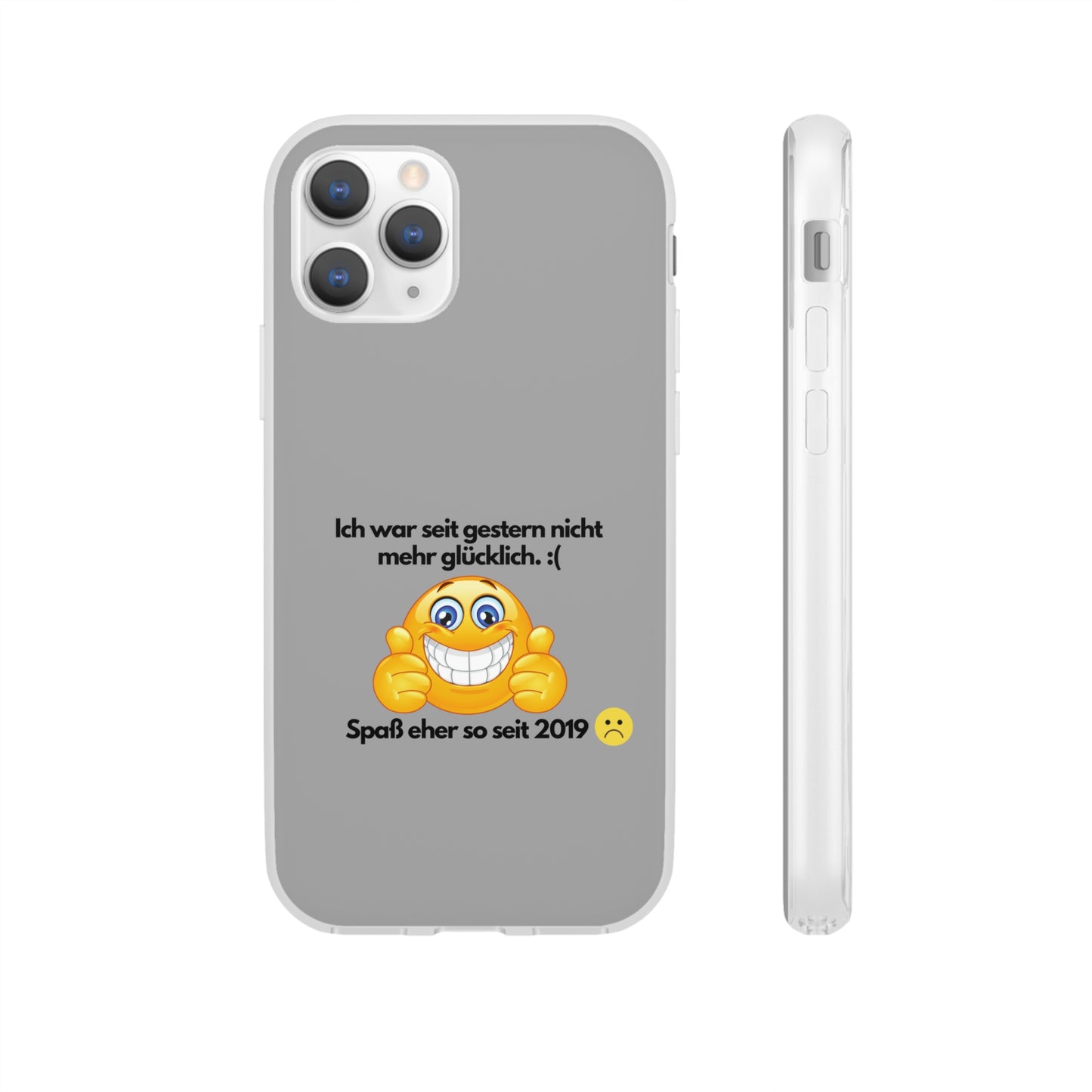 "lch war seit gestern nicht mehr glücklich" High Quality Phone Case