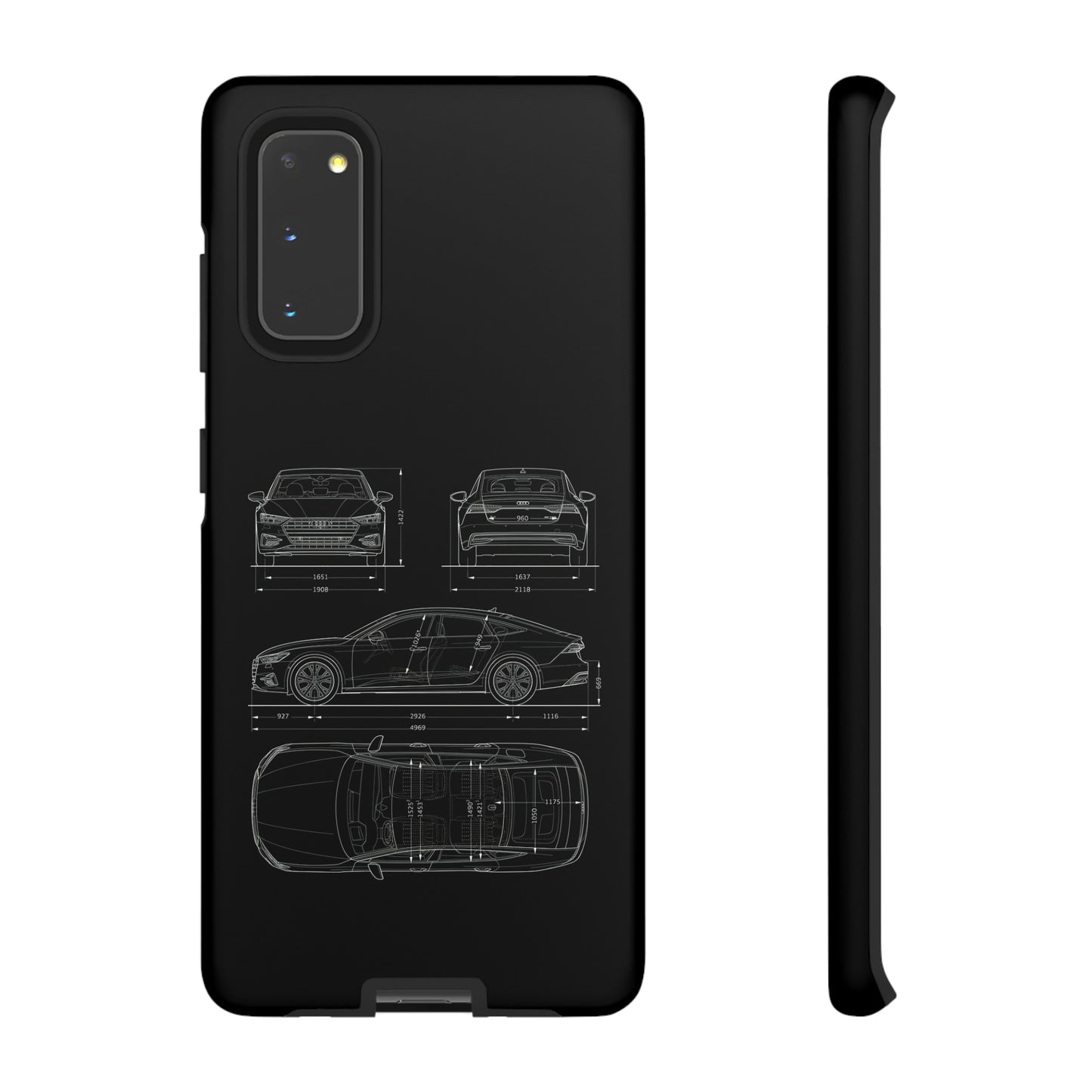 "Car Blueprint RS7" Premium Quality Phone Case