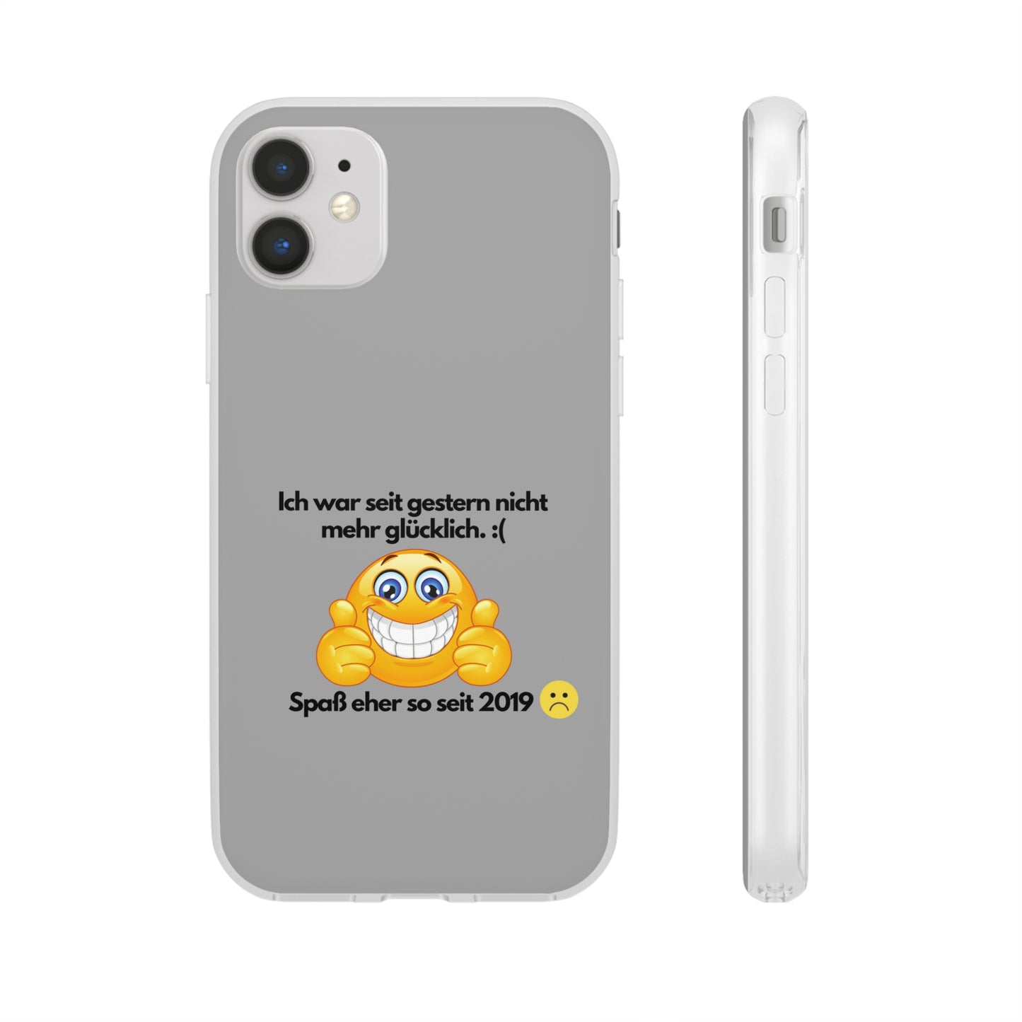 "lch war seit gestern nicht mehr glücklich" High Quality Phone Case