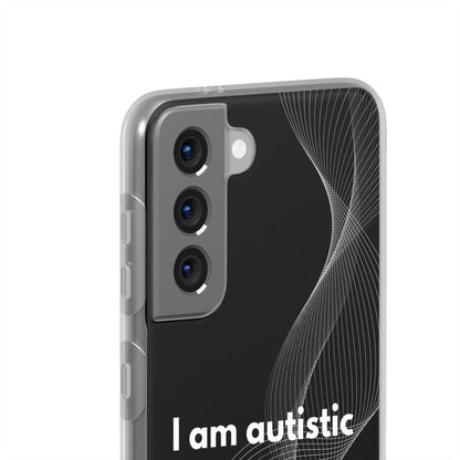 "I am autistic -black version" High Quality Phone Case