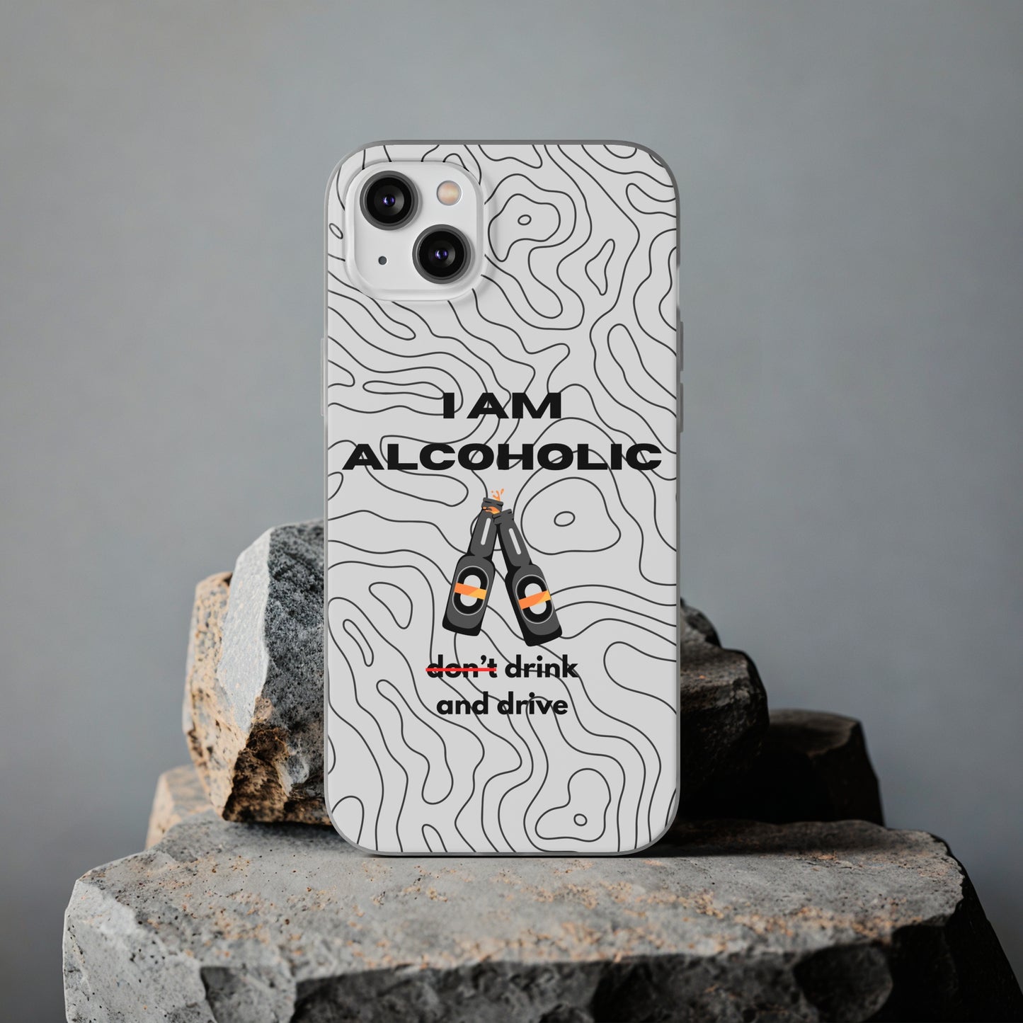 "I am alcoholic" High Quality Phone Case