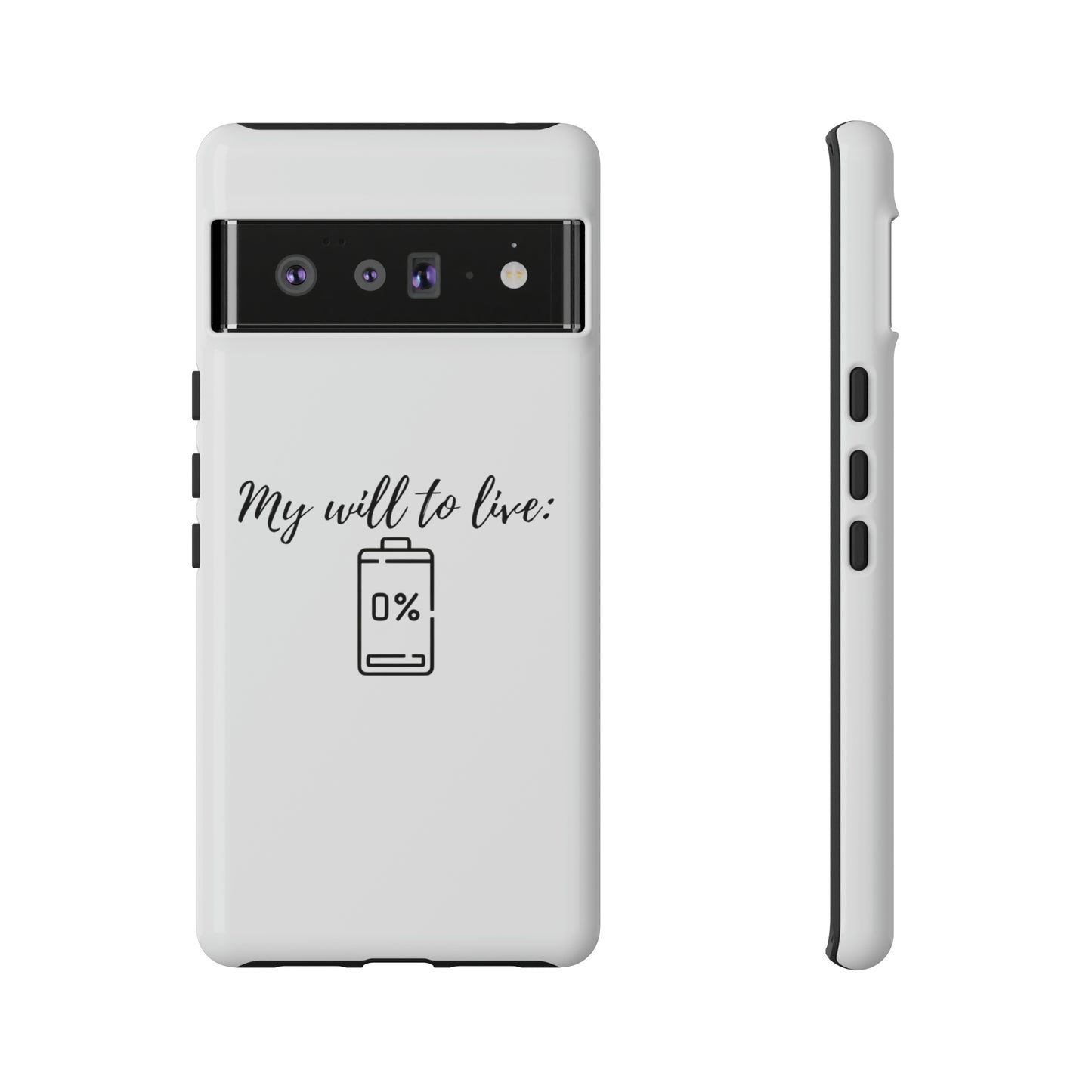 "My will to live: 0%" Premium Quality Phone Case