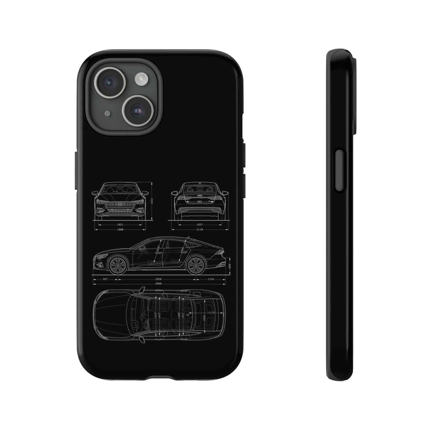 "Car Blueprint RS7" Premium Quality Phone Case