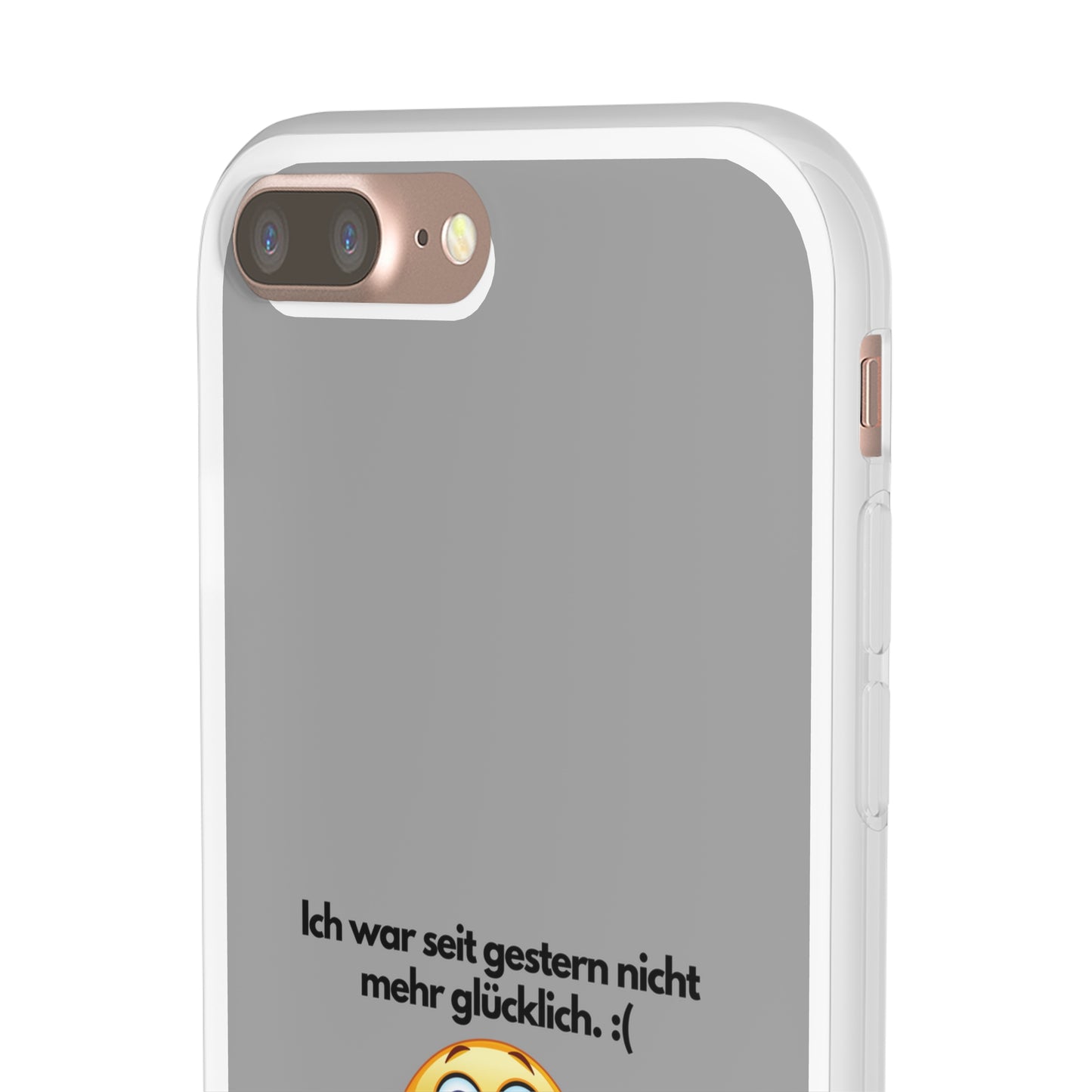 "lch war seit gestern nicht mehr glücklich" High Quality Phone Case