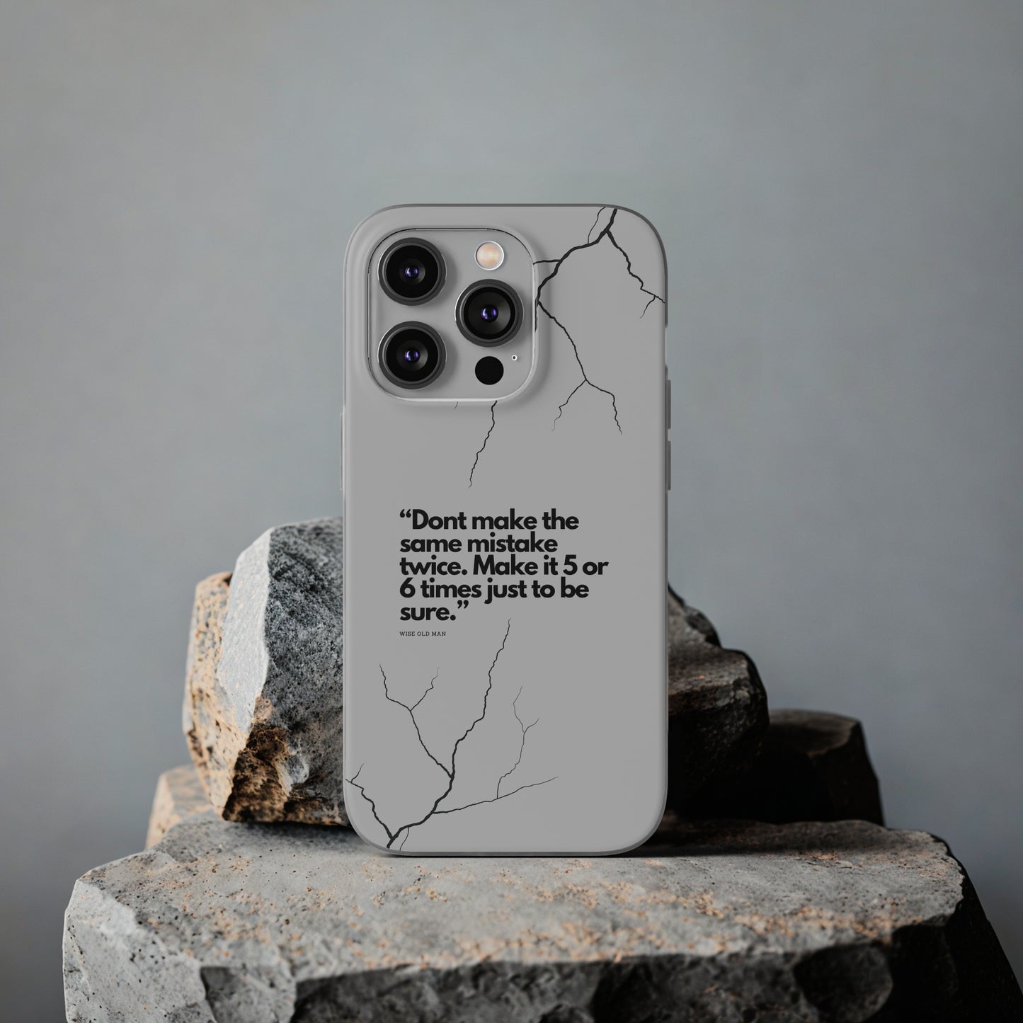 "Don't make the same mistake twice." High Quality Phone Case