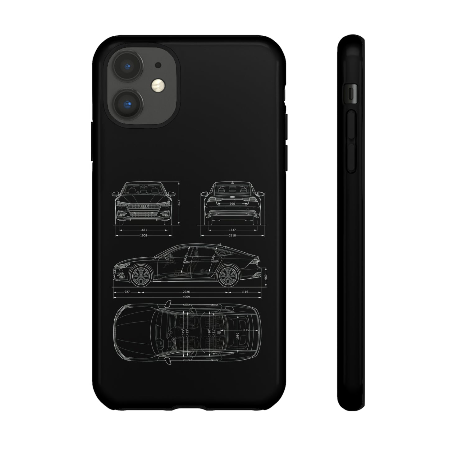 "Car Blueprint RS7" Premium Quality Phone Case