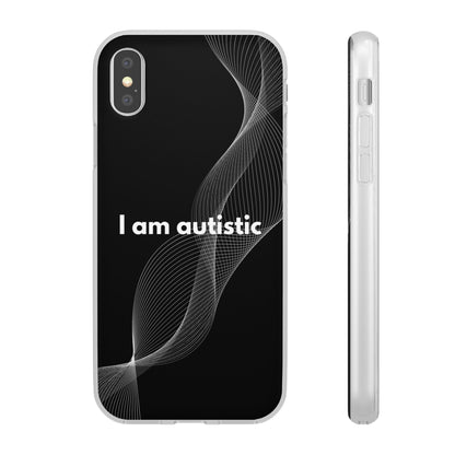 "I am autistic -black version" High Quality Phone Case