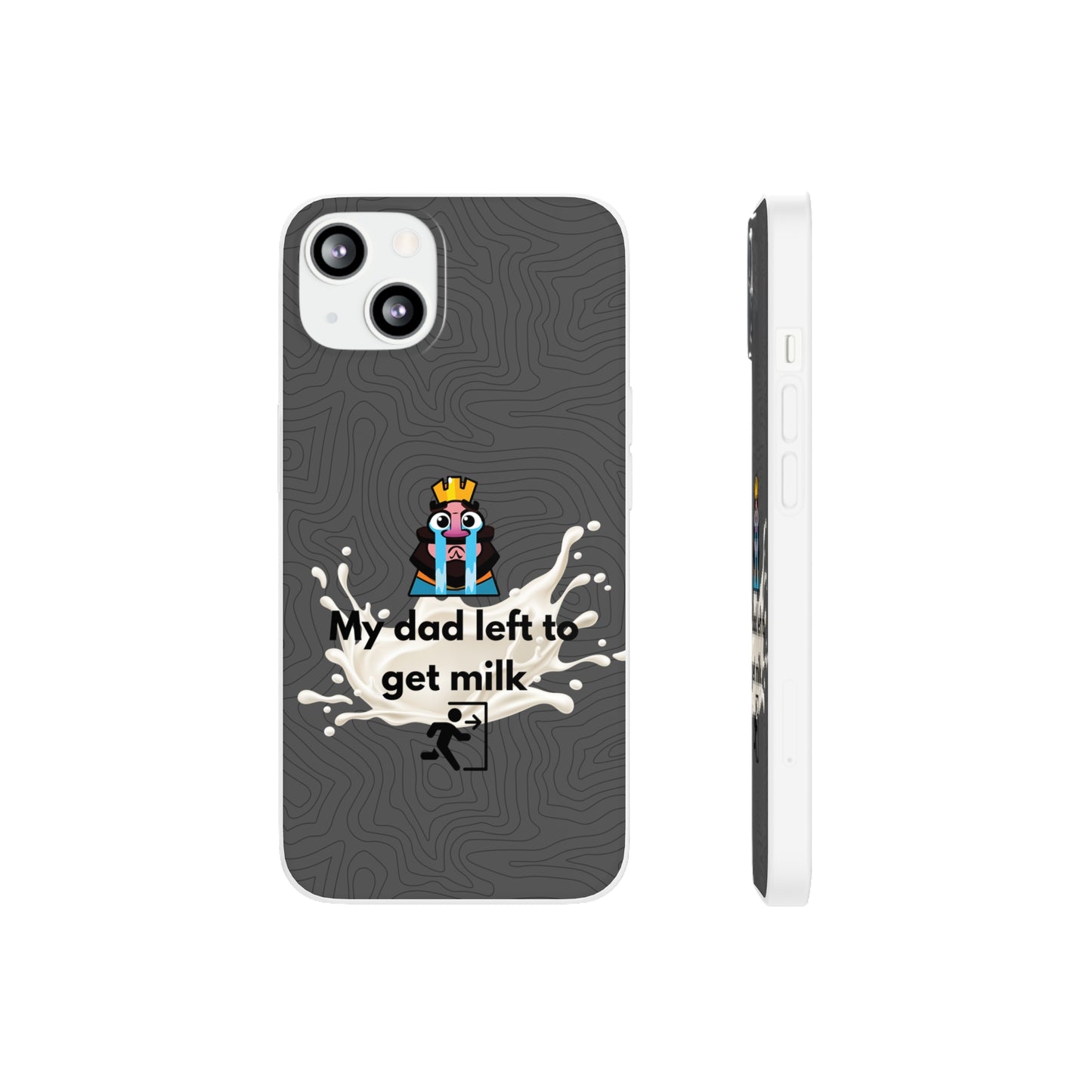 "My dad left to get milk" High Quality Phone Case