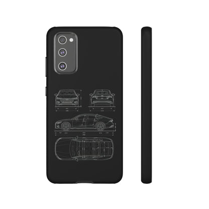 "Car Blueprint RS7" Premium Quality Phone Case