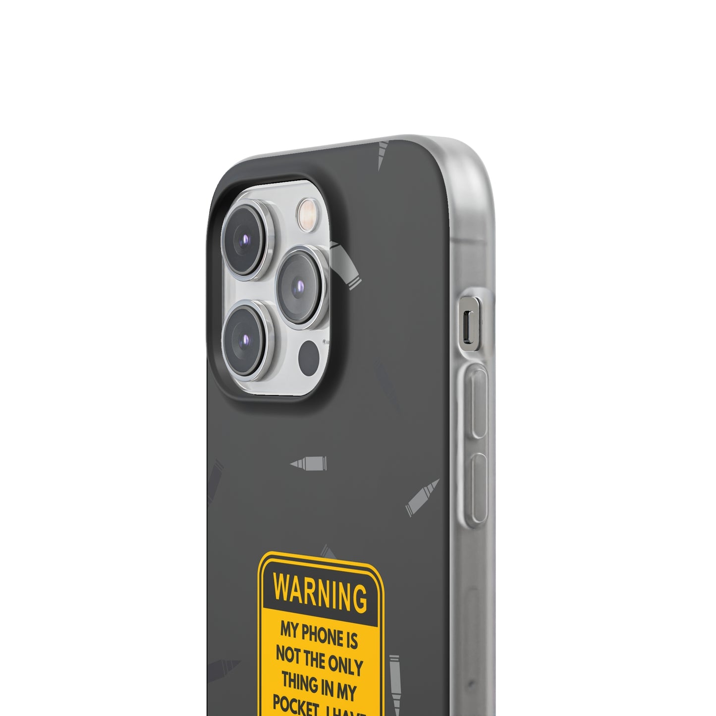 "Warning, my phone is not the only thing in my pocket" High Quality Phone Case