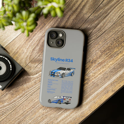 "Skyline R34" Premium Quality Phone Case