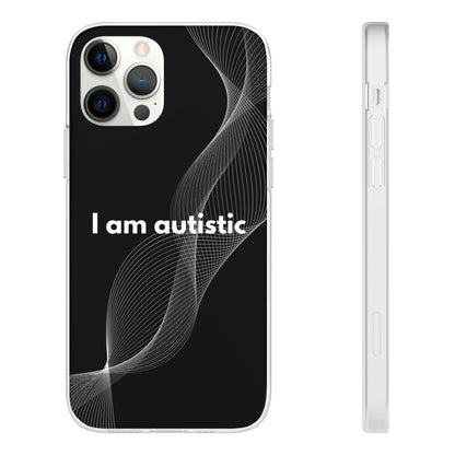 "I am autistic -black version" High Quality Phone Case