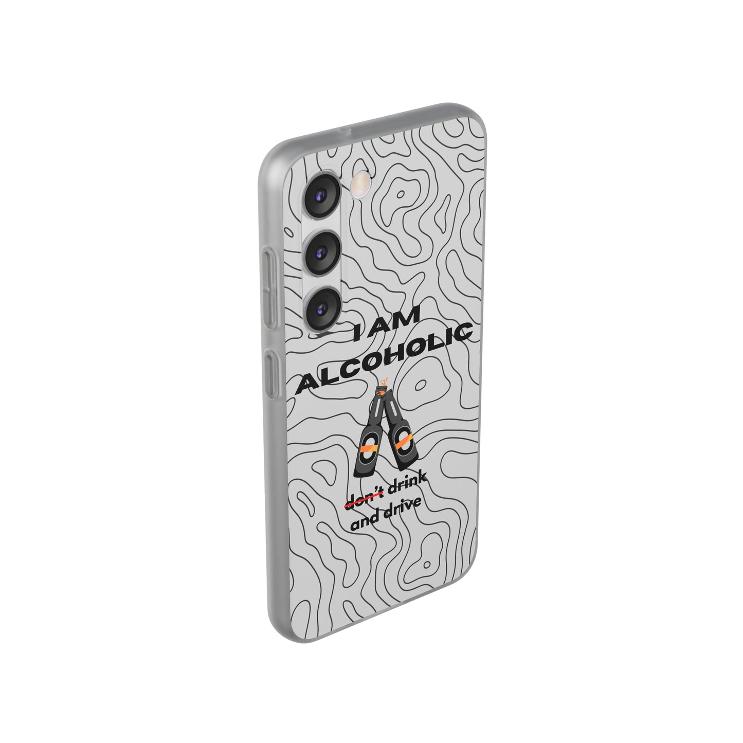 "I am alcoholic" High Quality Phone Case