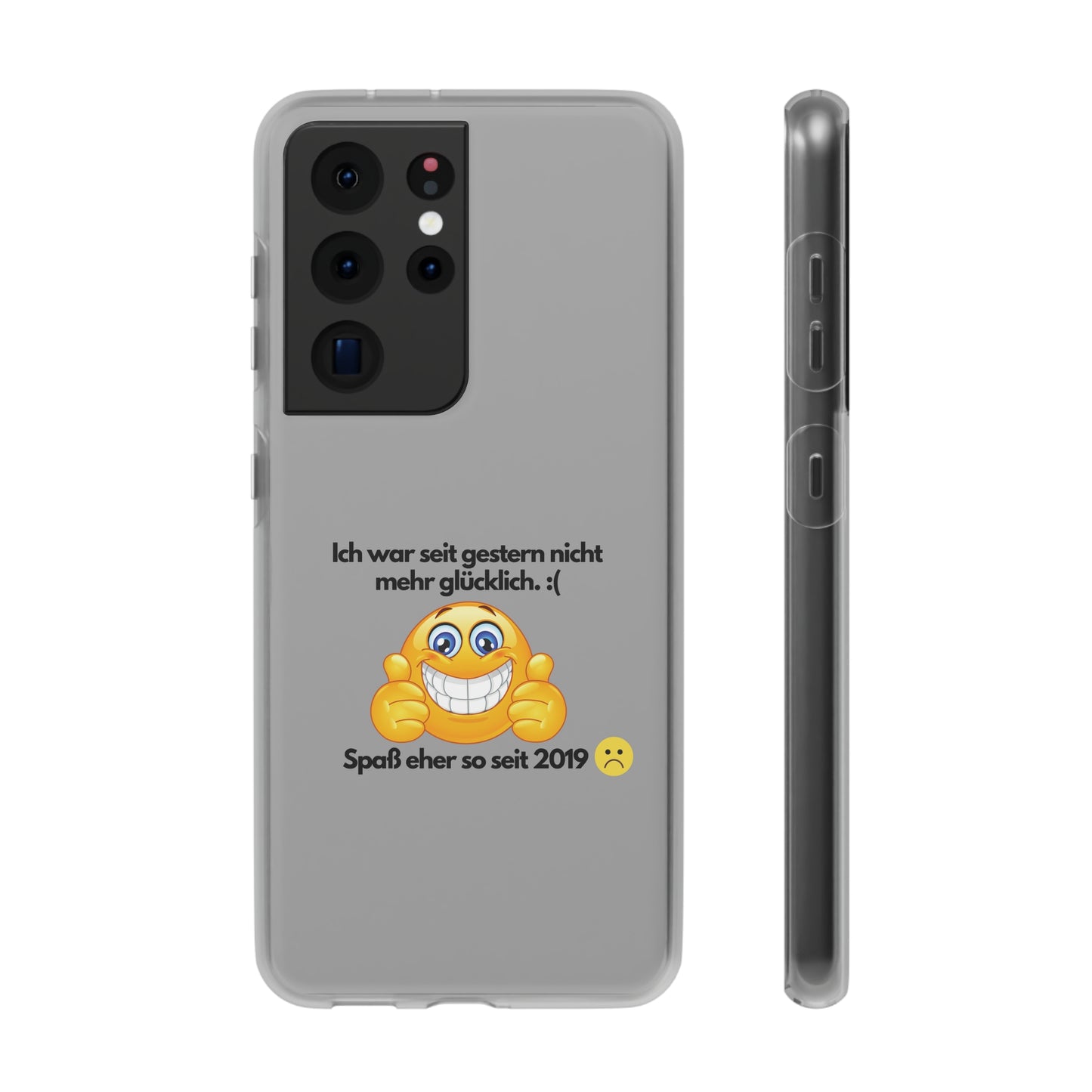 "lch war seit gestern nicht mehr glücklich" High Quality Phone Case