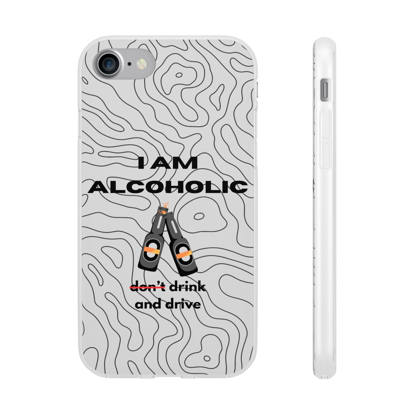 "I am alcoholic" High Quality Phone Case