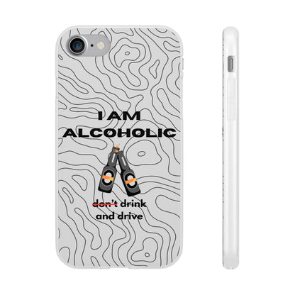 "I am alcoholic" High Quality Phone Case