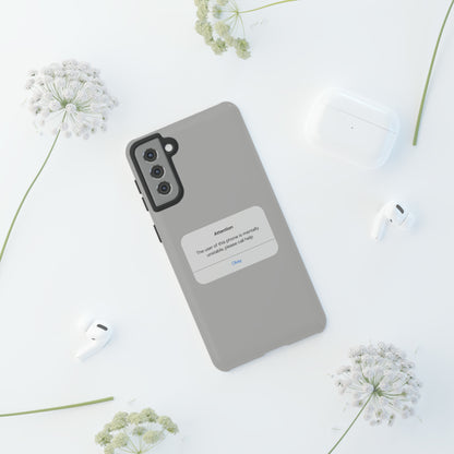 "Attention Notification" Premium Quality Phone Case