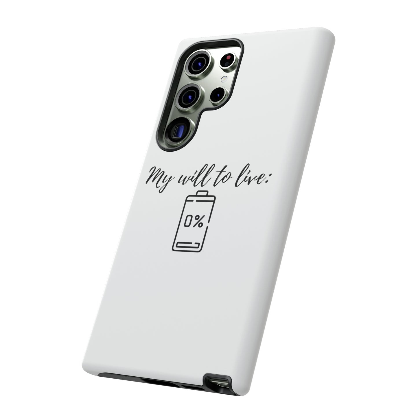 "My will to live: 0%" Premium Quality Phone Case