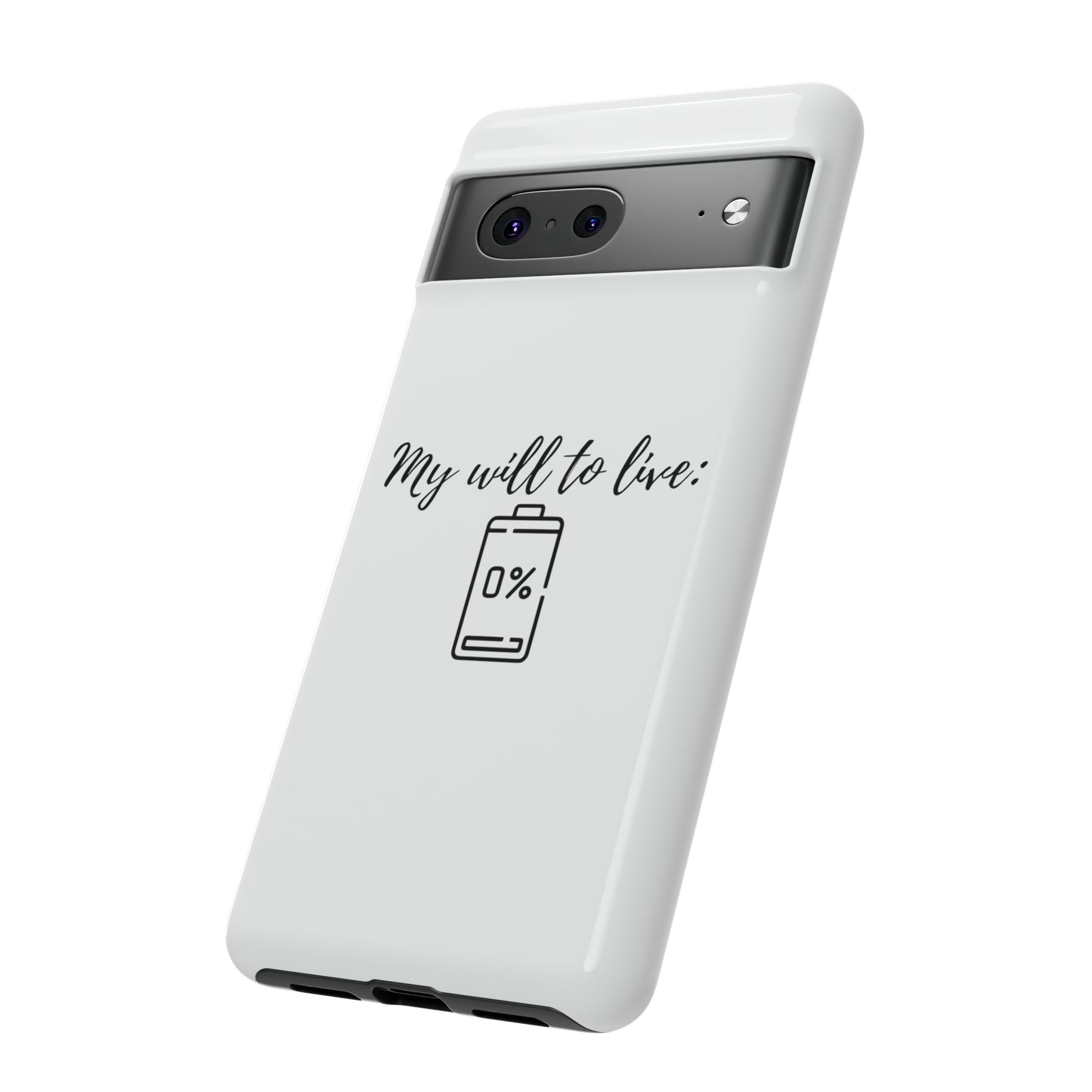 "My will to live: 0%" Premium Quality Phone Case