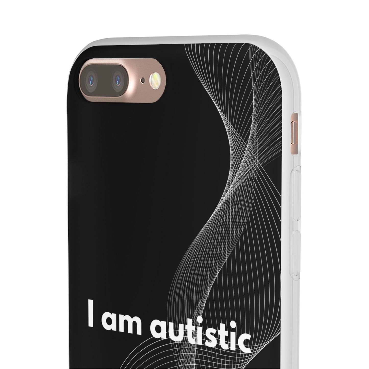 "I am autistic -black version" High Quality Phone Case