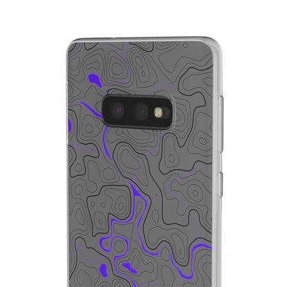 "Black Purple Topography" High Quality Phone Case